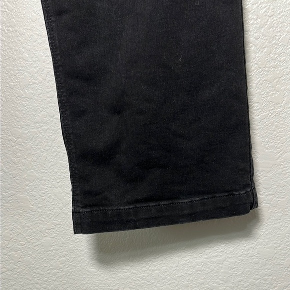 Paige Black Wax Coated Wide-Leg Cropped Pants 30 - Picture 3 of 8